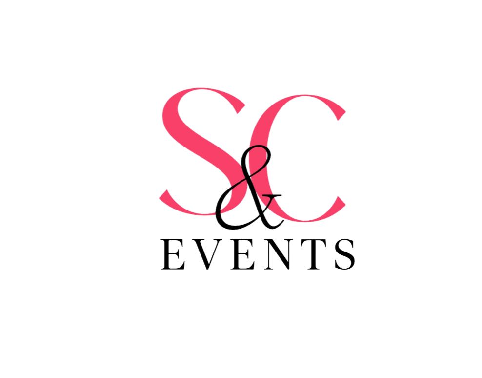 Logo for SEC Events featuring stylized pink the words 'S&C EVENTS'.