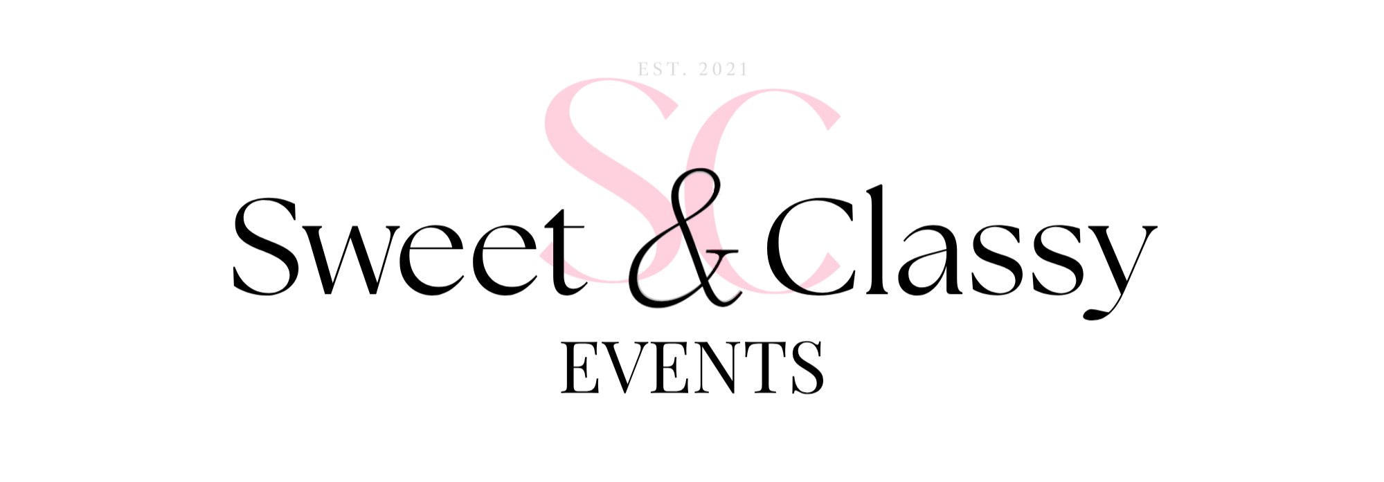 Black background with the text 'She Said Yes' in white and pink, featuring a pink and black monogram of the letters 'S' and 'C' intertwined.