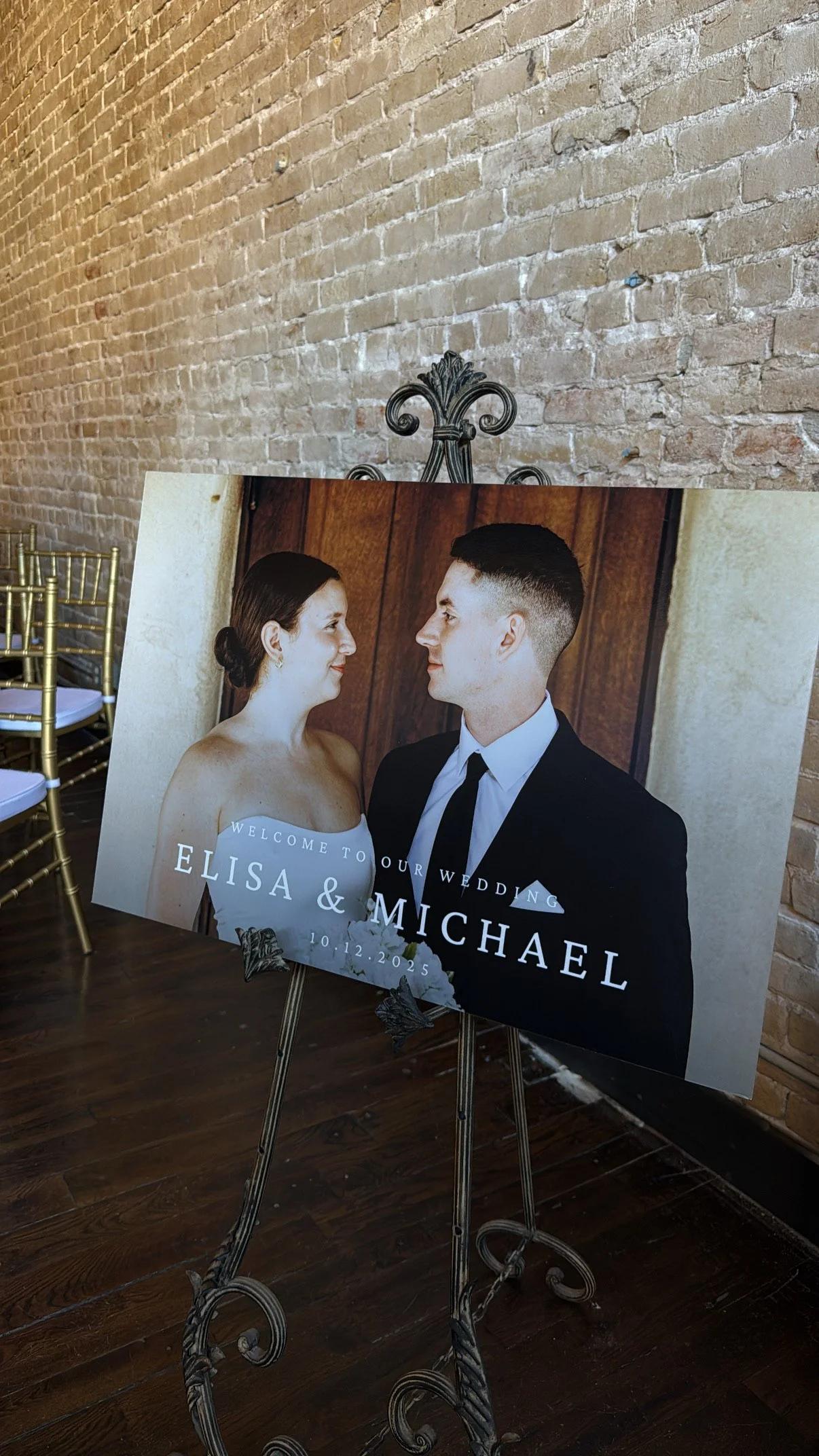 Elissa and Michael WElcome Sign.JPG