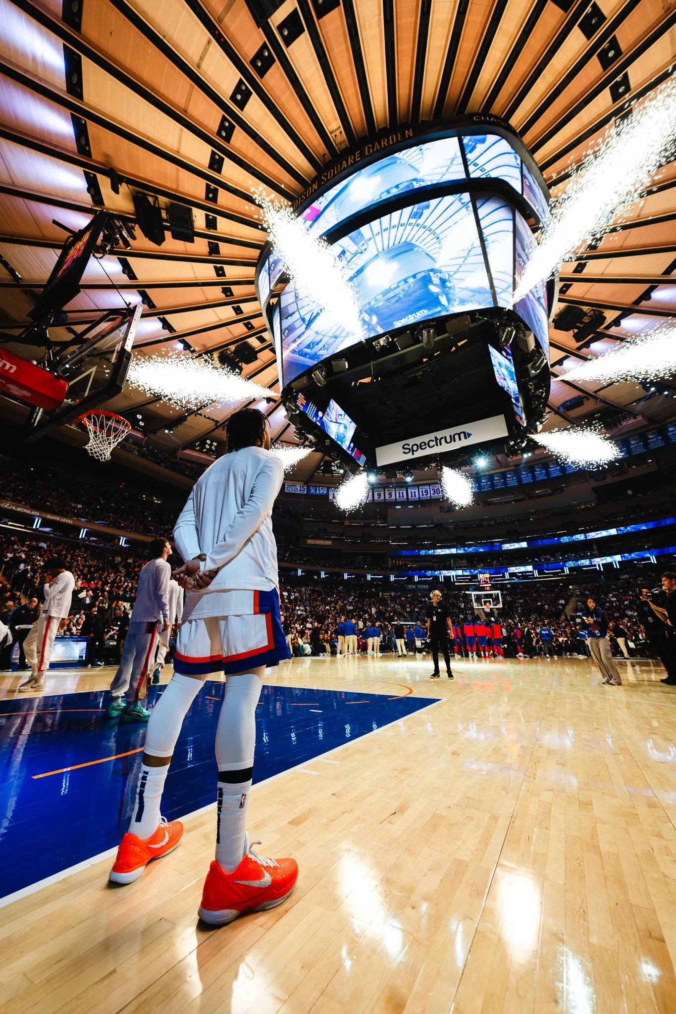 Jalen Brunson of New York Knicks looks on.