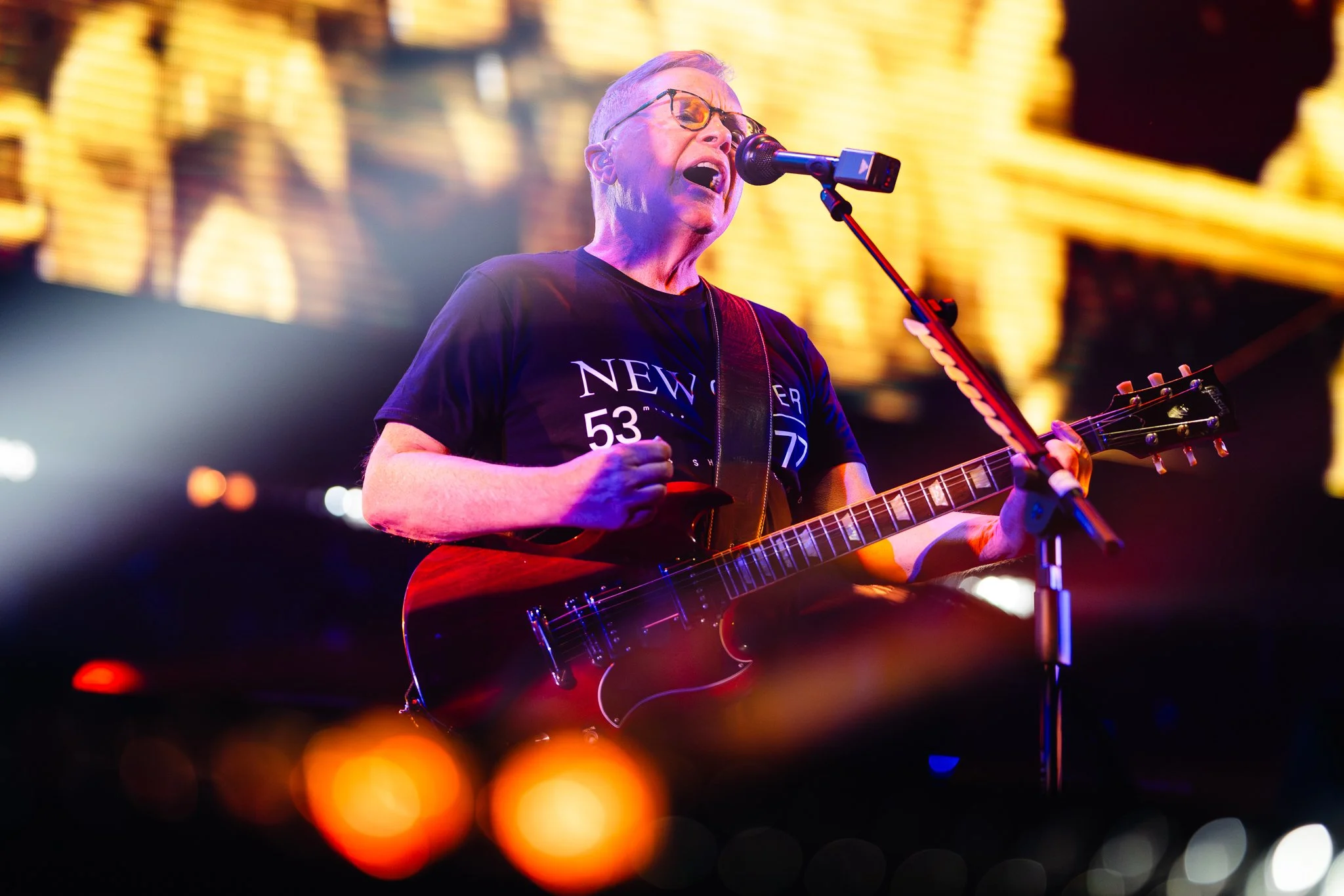 New Order performs at Madison Square Garden.