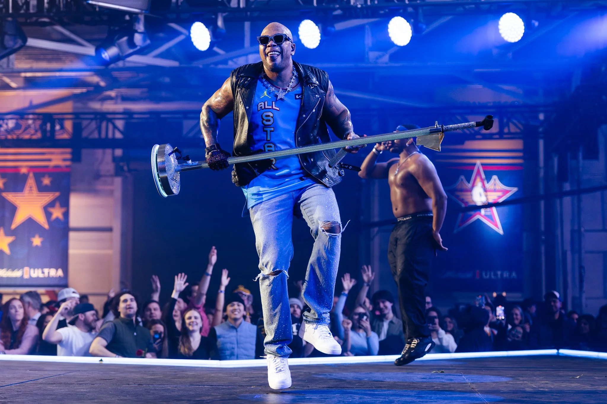 Flo Rida performs at Pier 48.