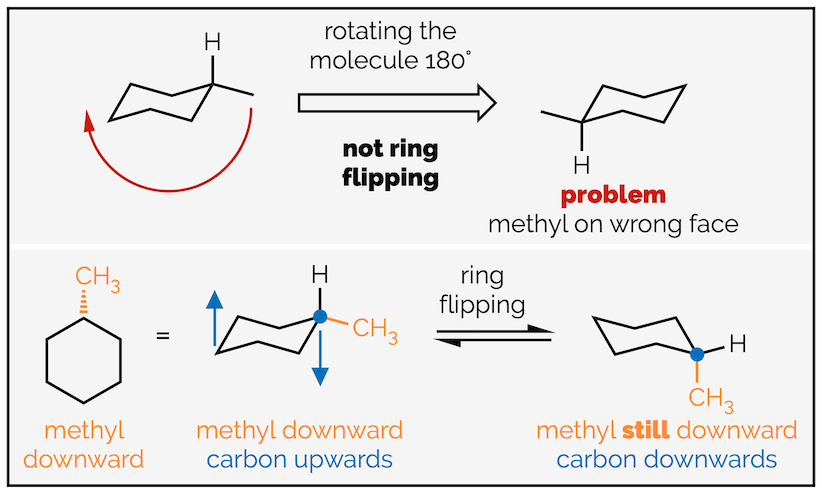 Not rotating molecule, rotating bonds