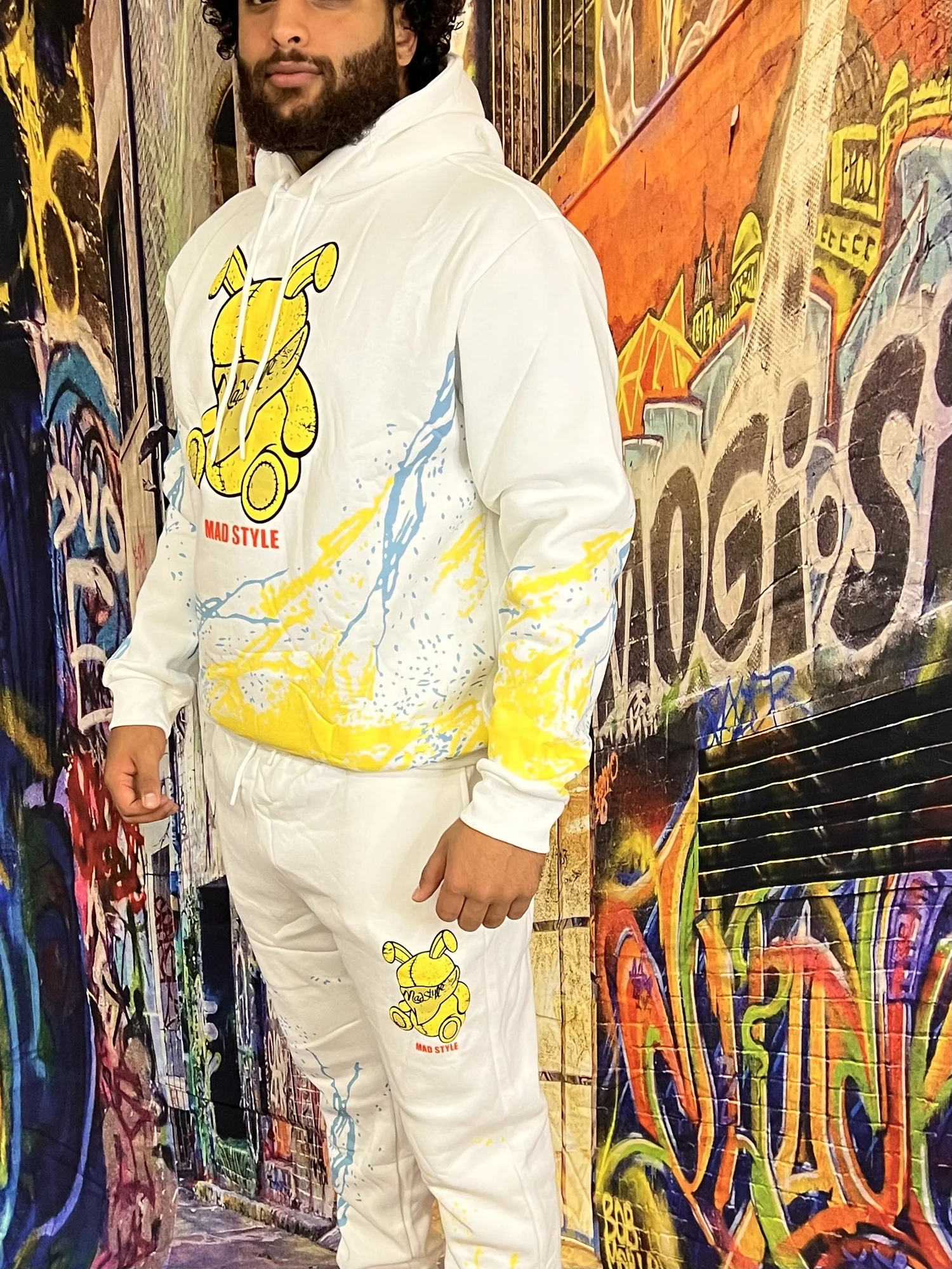 SweatSuits White-Gold Set — Urban Madstyle