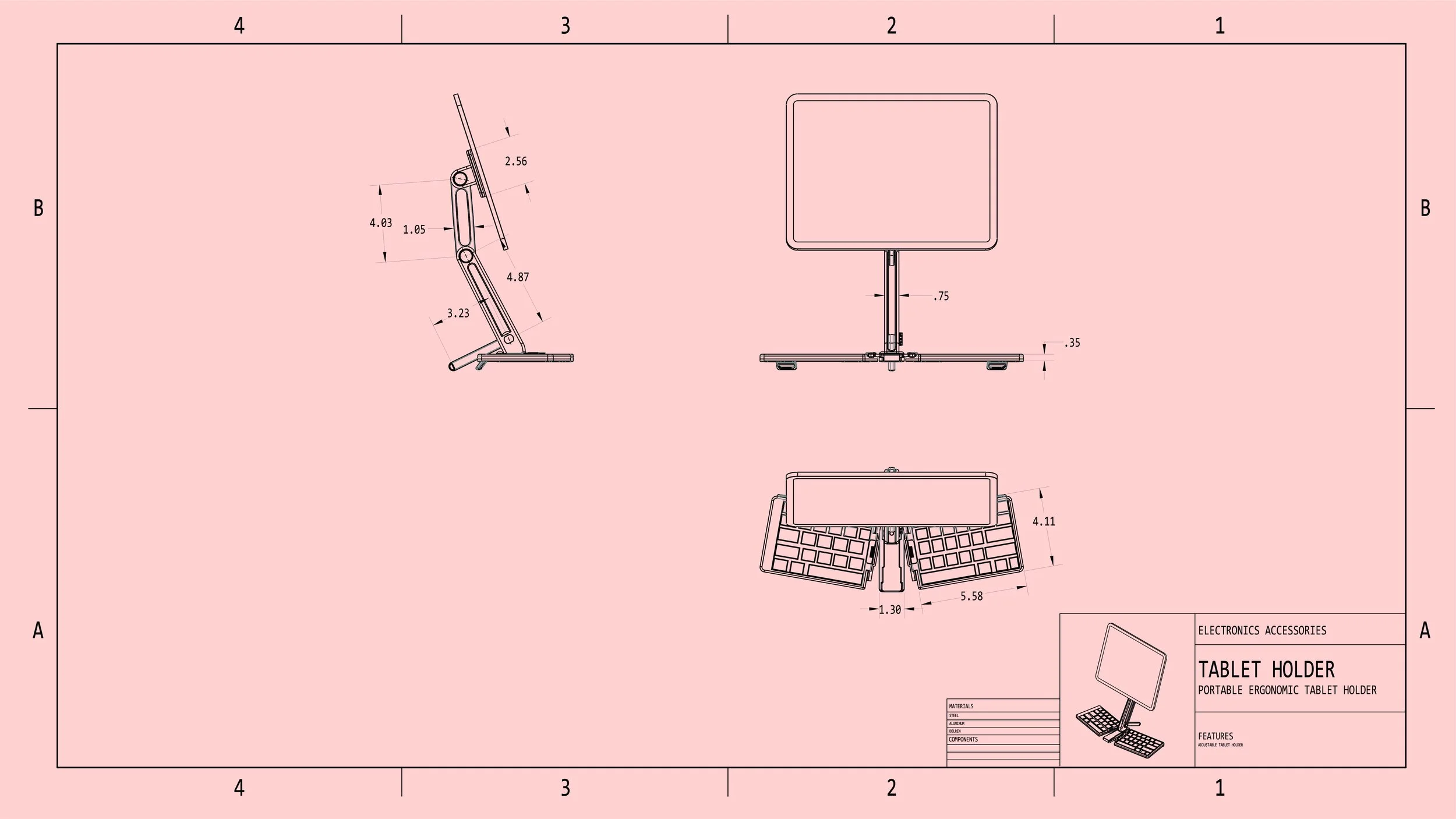 Ergonomic tablet holder
