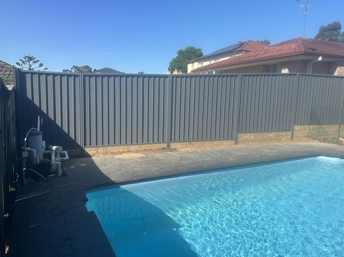 Part way through a full fence replacement and pool fencing compliance job for a lovely local family. Using some of the newer styles and colours we were able to soften this area and create a more open feeling. Feel free to reach out to us today to dis