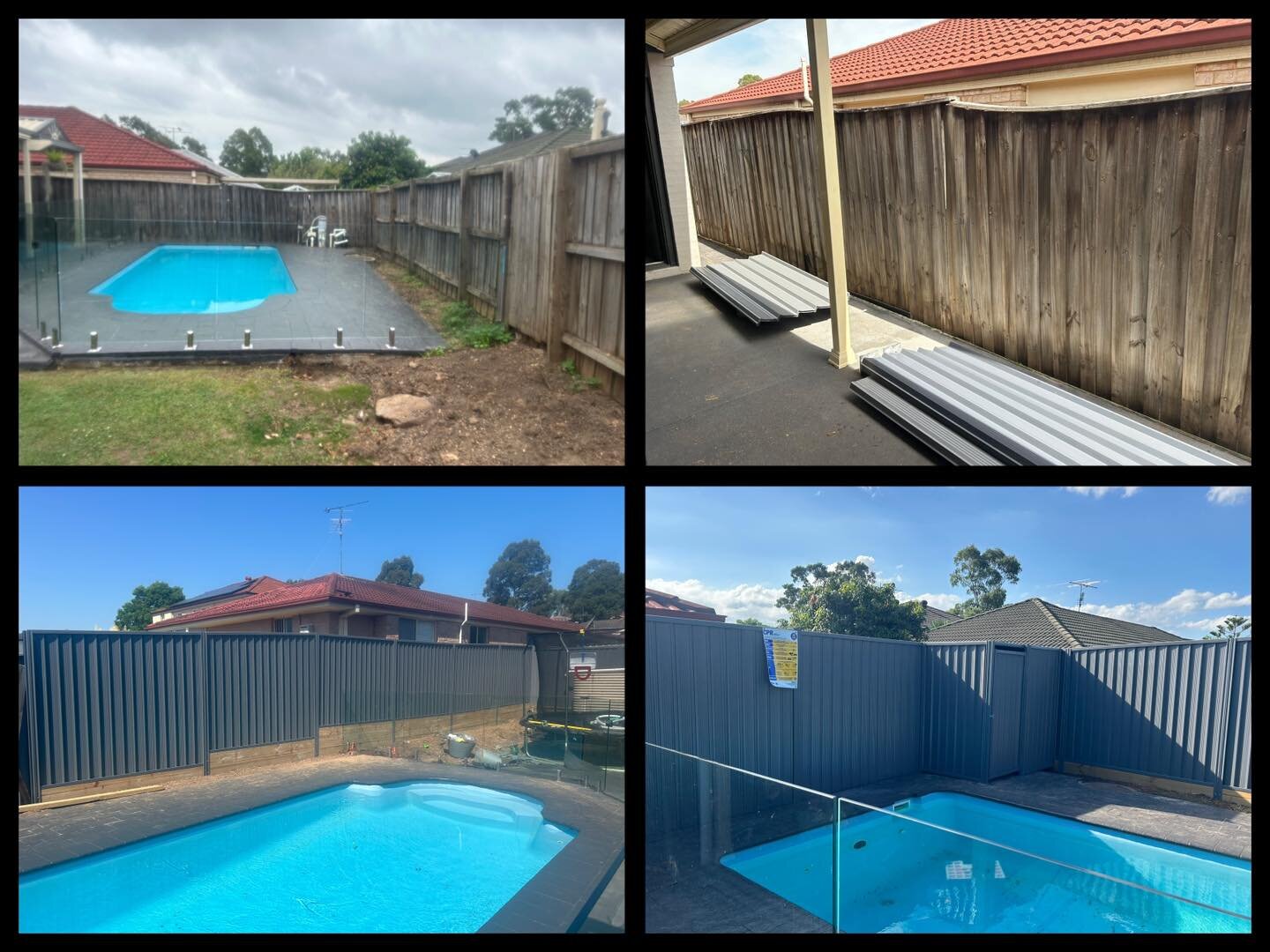 A few final touches to be added to this complete transformation for a lovely local family. Full boundary fence replacement, filter shed and other non compliance issues fixed up all ready for certification and pool compliance. #gardenfencing #glasspoo