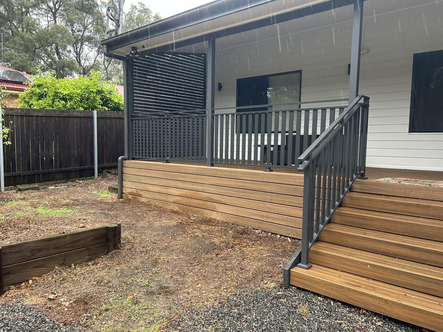 Put the final few balustrades in place on a local job for a lovely family. Monument 65x16mm custom balustrades made in house to compliment this amazing verandah as well as our custom made privacy screen. Super stoked with how this one turned out, loo