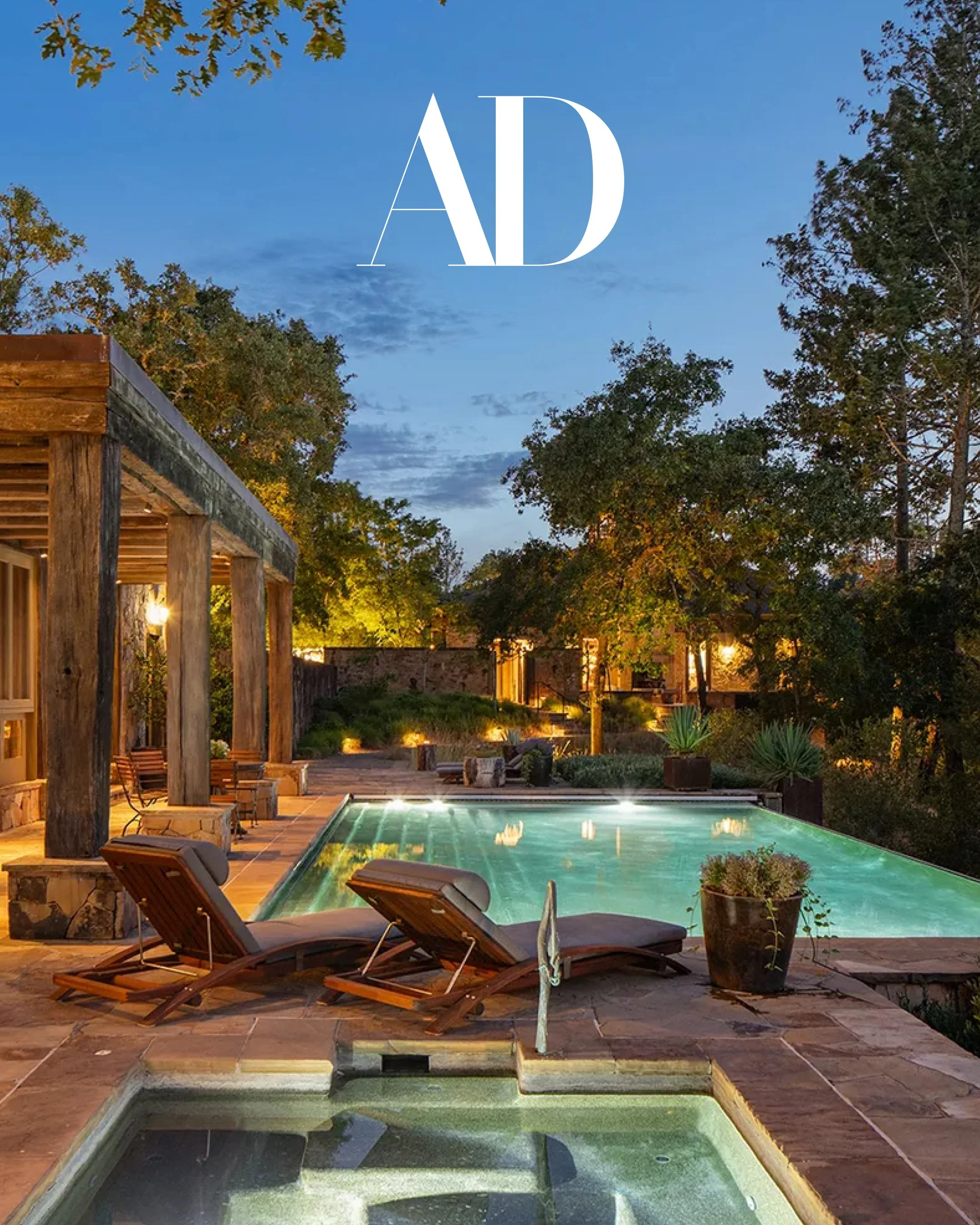 Architectural Digest's feature of Nobili Marques Arquitectura's remodeled luxury home in Napa Valley.