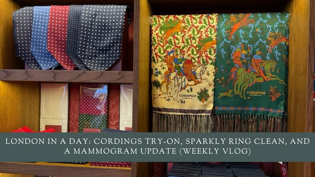 London in a Day: Cordings Try-On, Sparkly Ring Clean, and a Mammogram Update (Weekly Vlog)