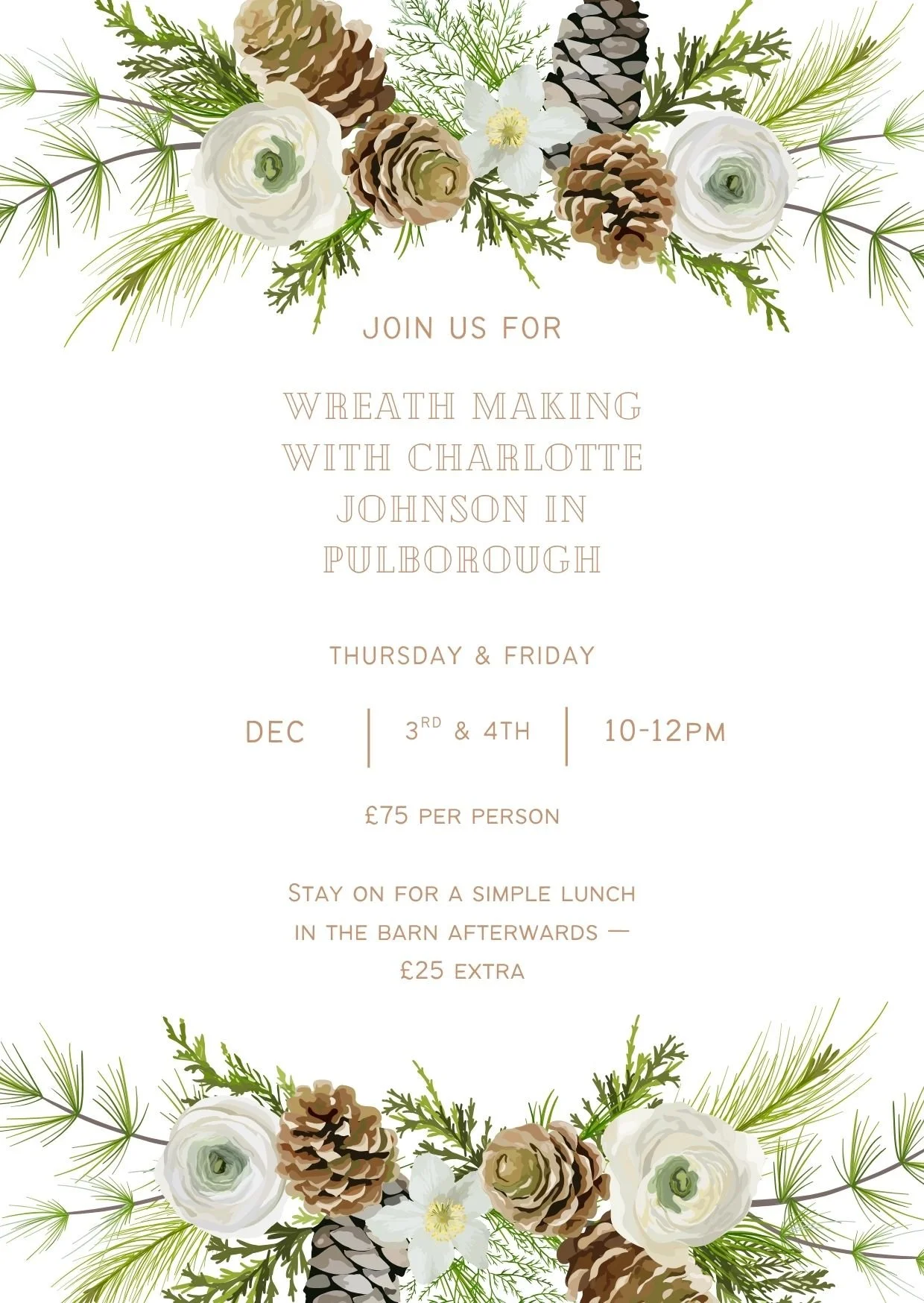 Green Floral Pines Christmas Invitation.jpg