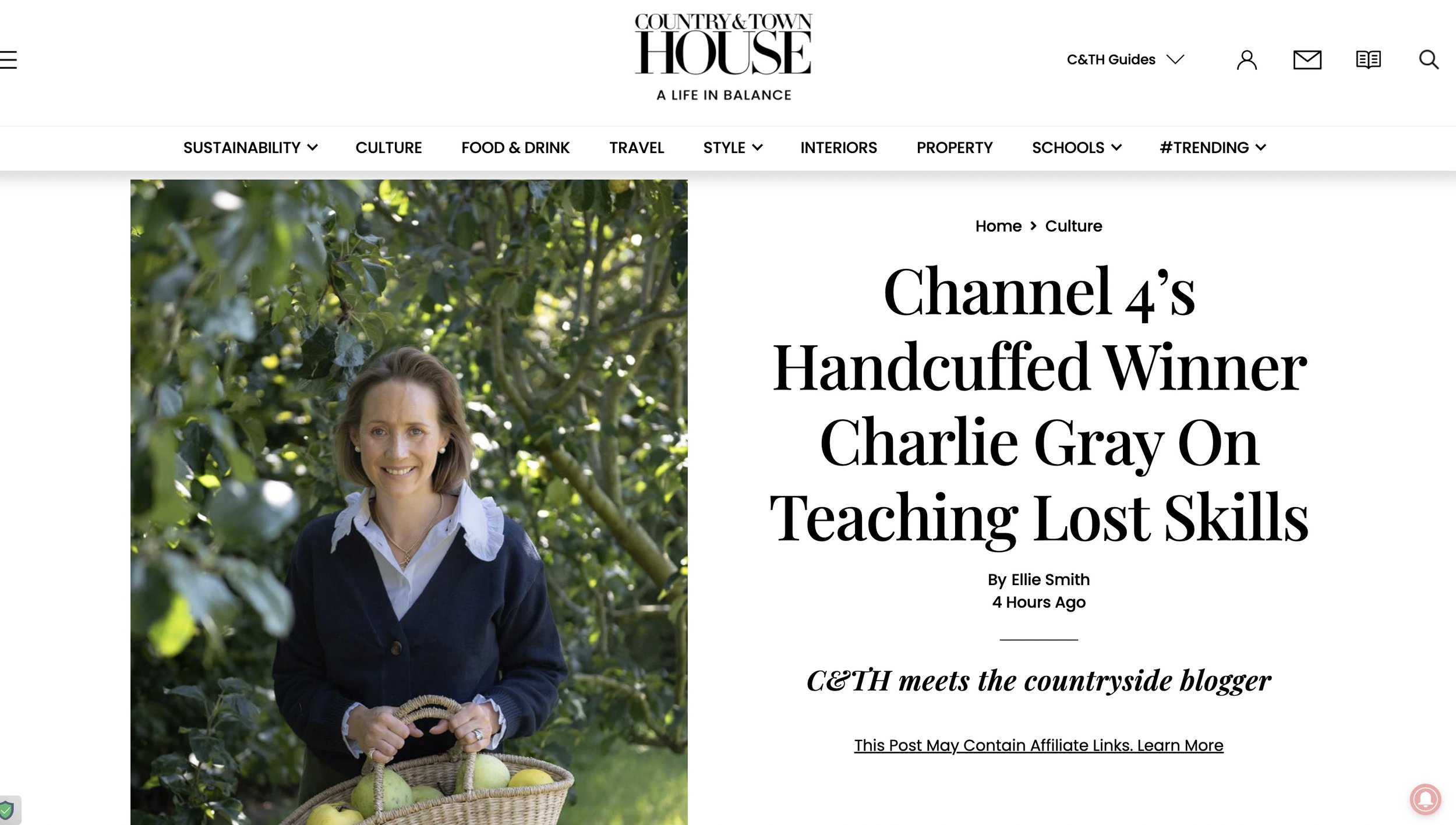Country & Town House - Channel 4’s Handcuffed Winner Charlie Gray On Teaching Lost Skills (March 202