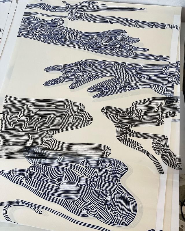 Estampe Cartographie_InProgress_Lines - Carnet Chouette - Blandine Imberty Serigraphie.jpg