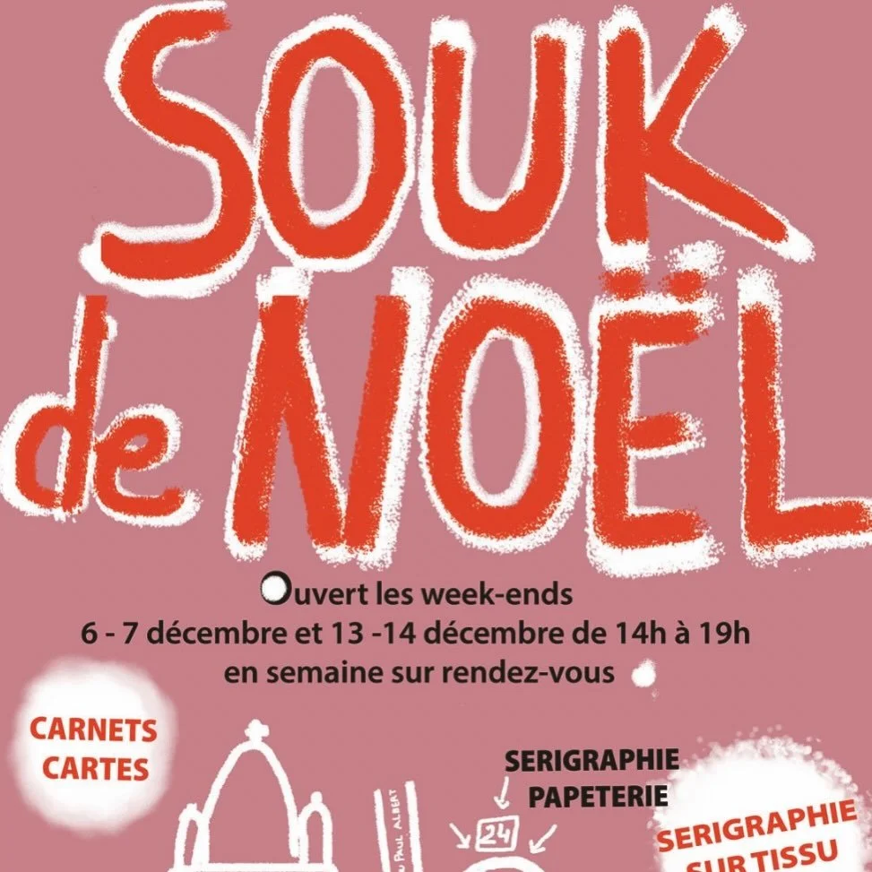Le Souk de No&euml;l est du 6 au 14 d&eacute;cembre ! 
Les samedi et dimanche de 14h &agrave; 19h
En semaine sur rendez vous,  A tr&egrave;s vite !