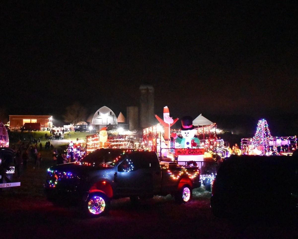 TODAY'S THE DAY!!

The Highland Holiday Tractor Parade festivities kick off at 2pm at the brewery! The parade starts at 5, but make sure you get here before 4pm - the roads close and you won't be able to get through after that.

&bull; 75 Lighted Tra