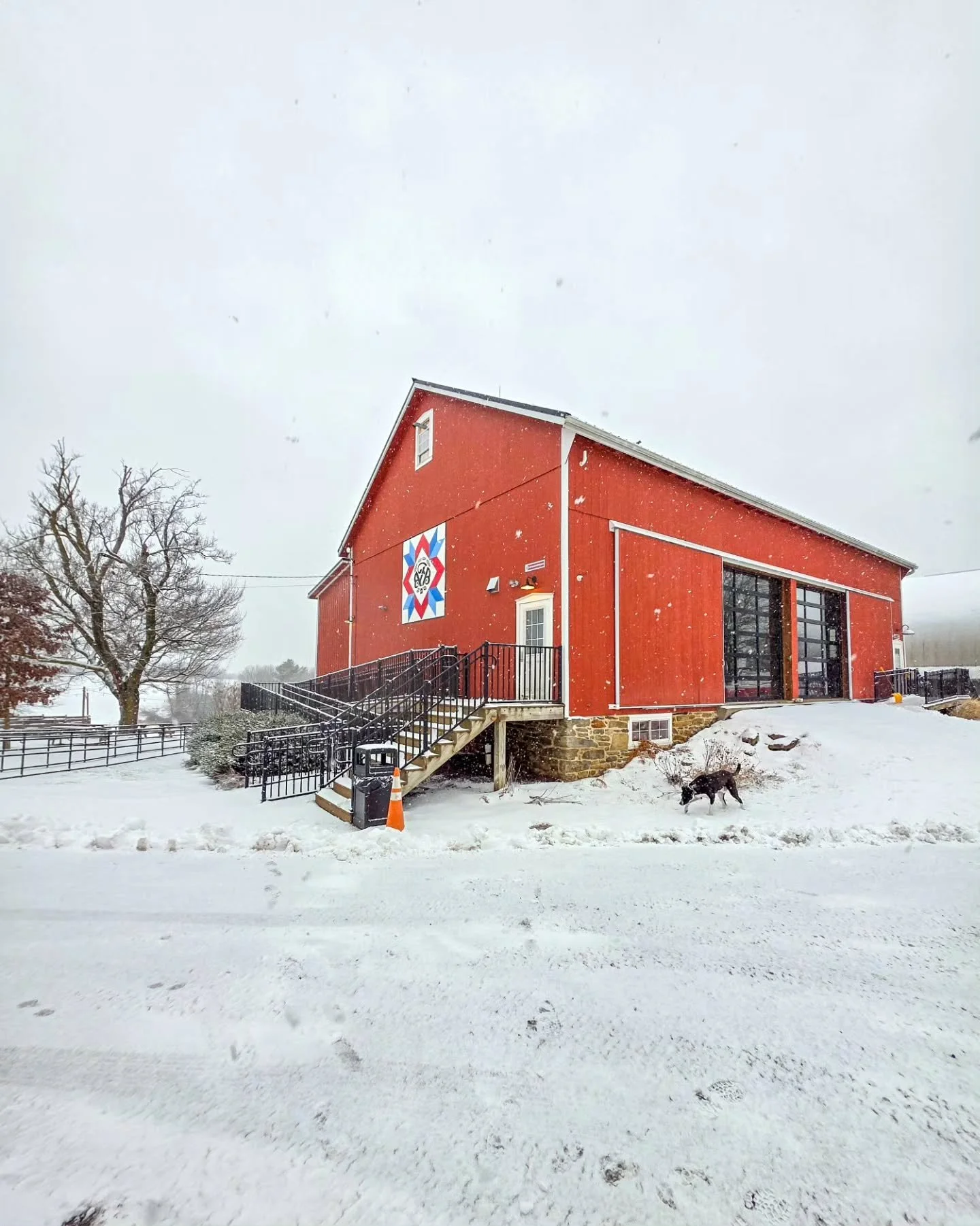Snow day beers just hit different ❄️ 🍻 

Open normal hours today (12-9pm) with food by Hawks Hill Grill 12-8pm and music by Brandon Robey 3-7pm

The taproom is warm, beer is cold, and driveway and concrete parking lot are plowed 🍺