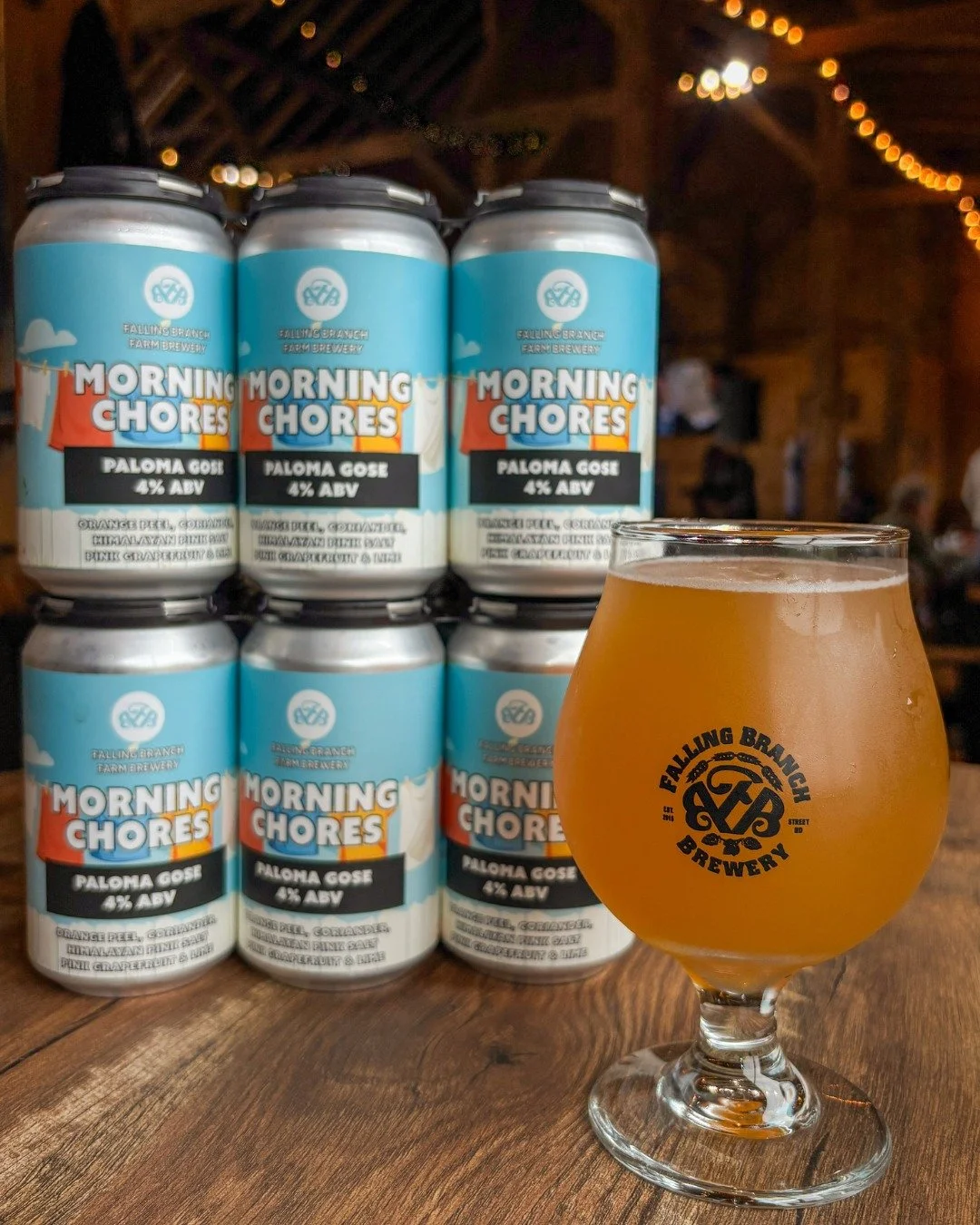🍊✨ MORNING CHORES ✨🍊
This is one chore you&rsquo;ll actually look forward to 😏🍻

Our Paloma Gose is bursting with grapefruit + lime, balanced with a touch of salt for that perfect refreshing tang. At 4% ABV, it&rsquo;s light, crisp, and made for 