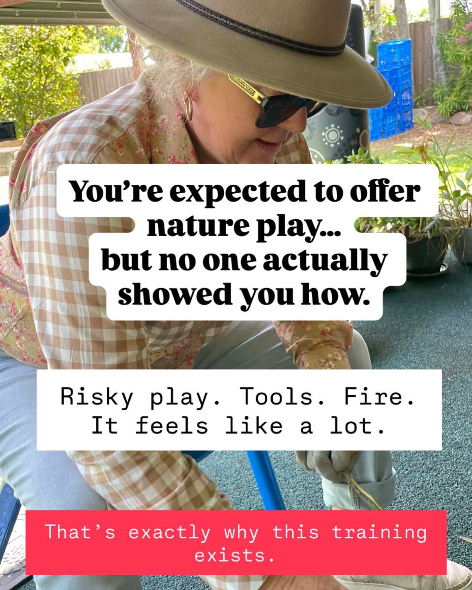 You&rsquo;re expected to offer nature play&hellip;
but no one actually showed you how.

Risky play. Tools. Fire.
It feels like a lot.

So most educators hold back.
Or don&rsquo;t start at all.

That&rsquo;s exactly why this training exists.

Bush Kin