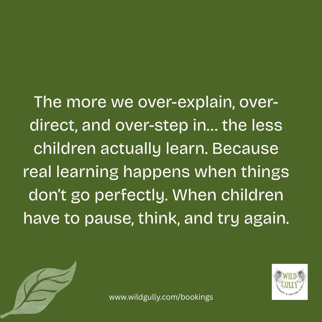 The more we overexplain, over-direct, and overstep&hellip; the less children actually learn.

Because real learning doesn&rsquo;t live in perfect outcomes.
It lives in the pause.
In the &ldquo;wait&hellip; why didn&rsquo;t that work?&rdquo;
In the tr