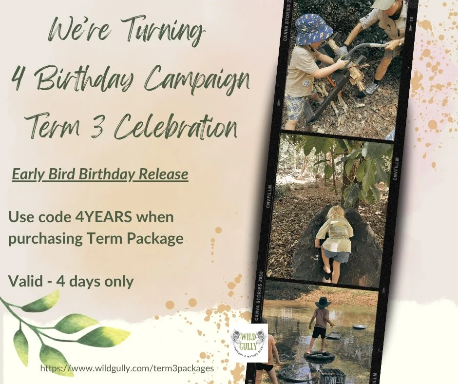 𝟰 𝘆𝗲𝗮𝗿𝘀 𝗼𝗳 𝗪𝗶𝗹𝗱 𝗚𝘂𝗹𝗹𝘆.

4 years of showing up for children.
4 years of backing play, even when it&rsquo;s misunderstood.
4 years of building something different here in Bundaberg.

And now&hellip; our sessions sell out.

Because fami