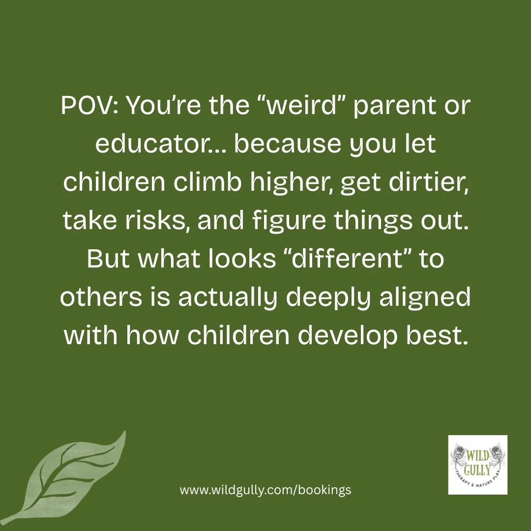 POV: You&rsquo;re the &ldquo;weird&rdquo; parent&hellip;

Because you let your child climb higher.
Get dirty.
Take risks.
Figure things out.

You feel the looks. The comments.
&ldquo;Be careful.&rdquo;
&ldquo;That&rsquo;s too much.&rdquo;
&ldquo;Shou