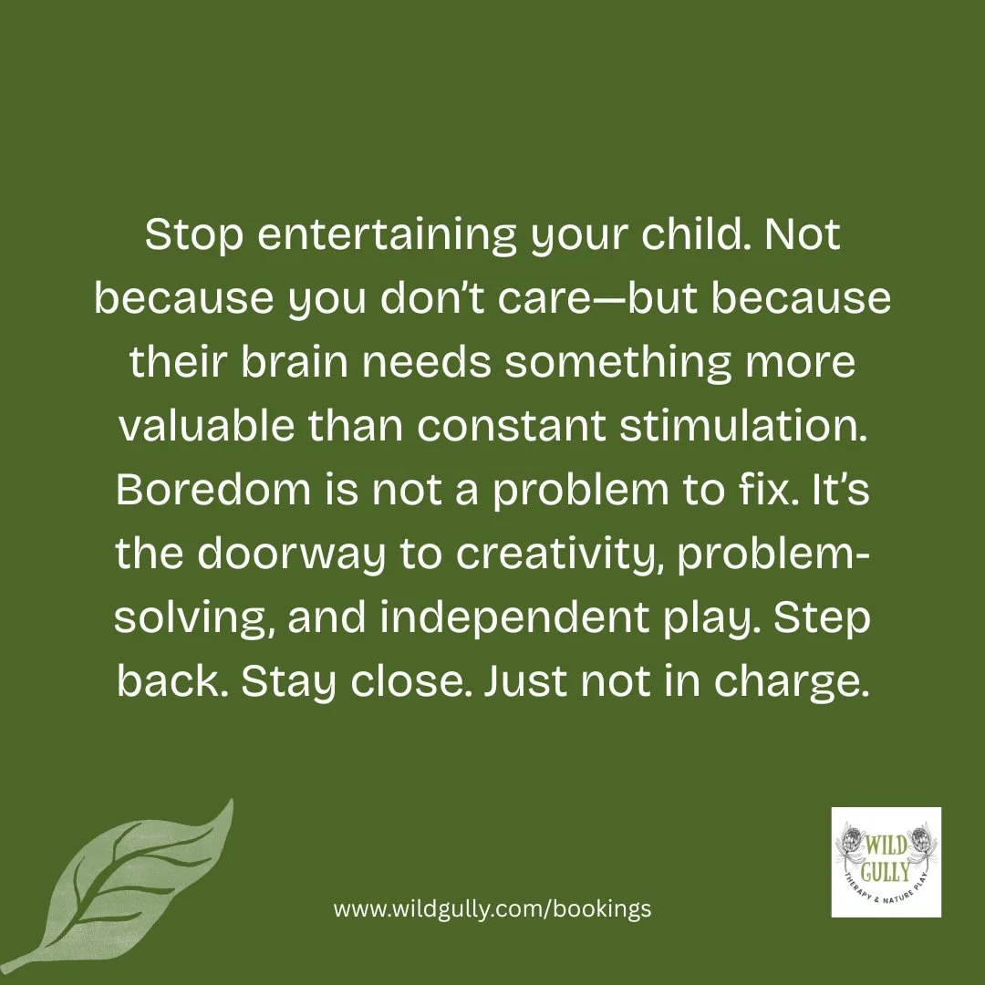 You don&rsquo;t have to entertain your child all the time.

Not because you don&rsquo;t care&hellip;
but because their brain needs something more valuable than constant stimulation.

Bored isn&rsquo;t a problem to fix.
It&rsquo;s the doorway.

To cre