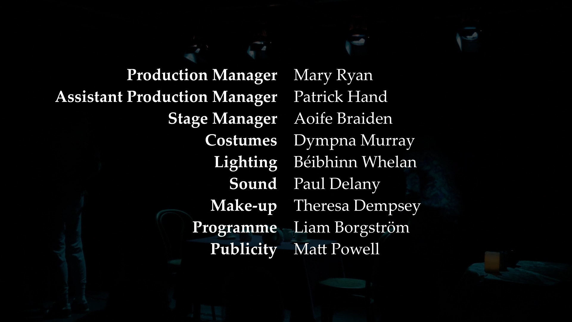 Many thanks to the crew.