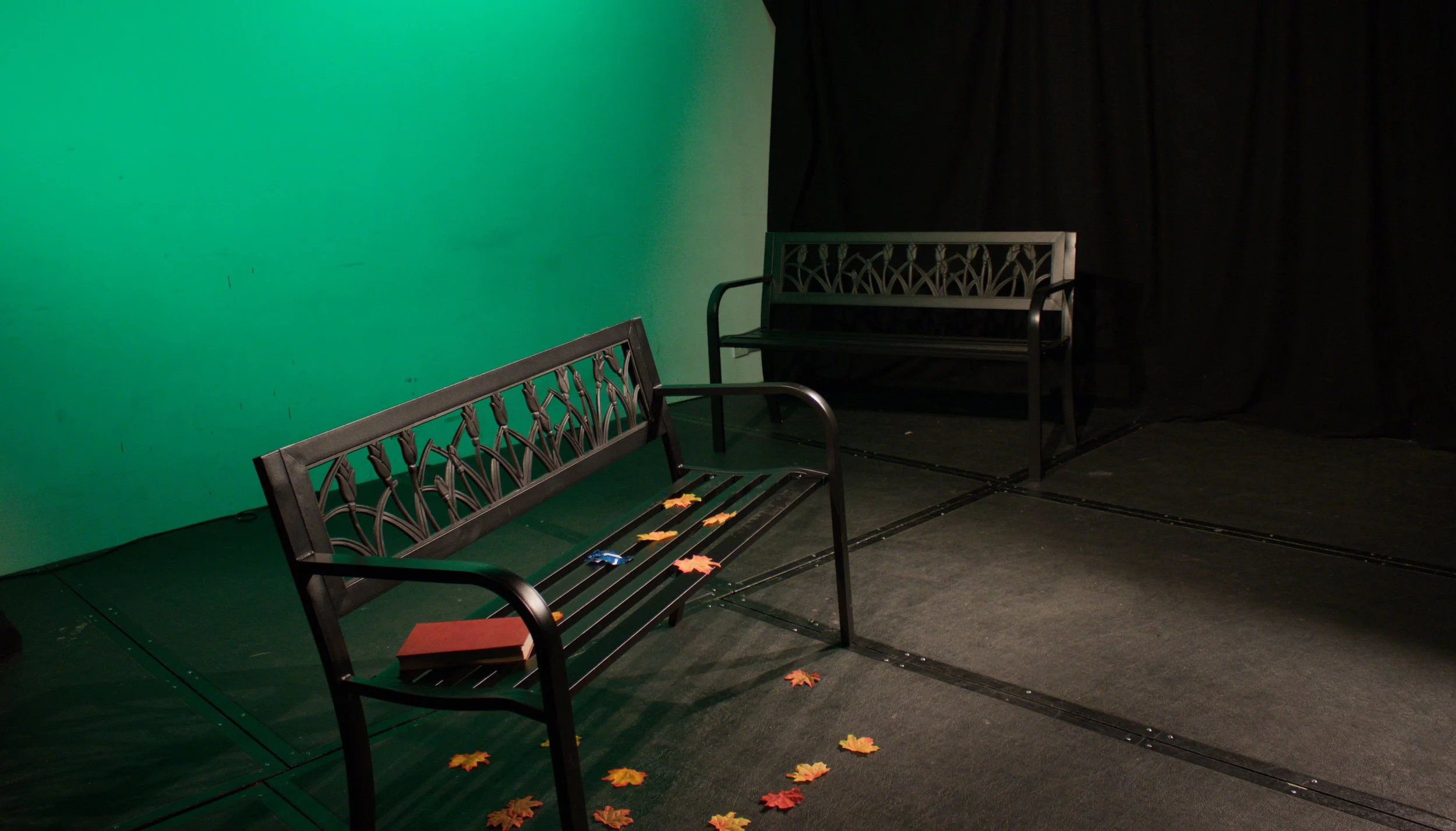 Against the stage directions, we put the benches on a corner