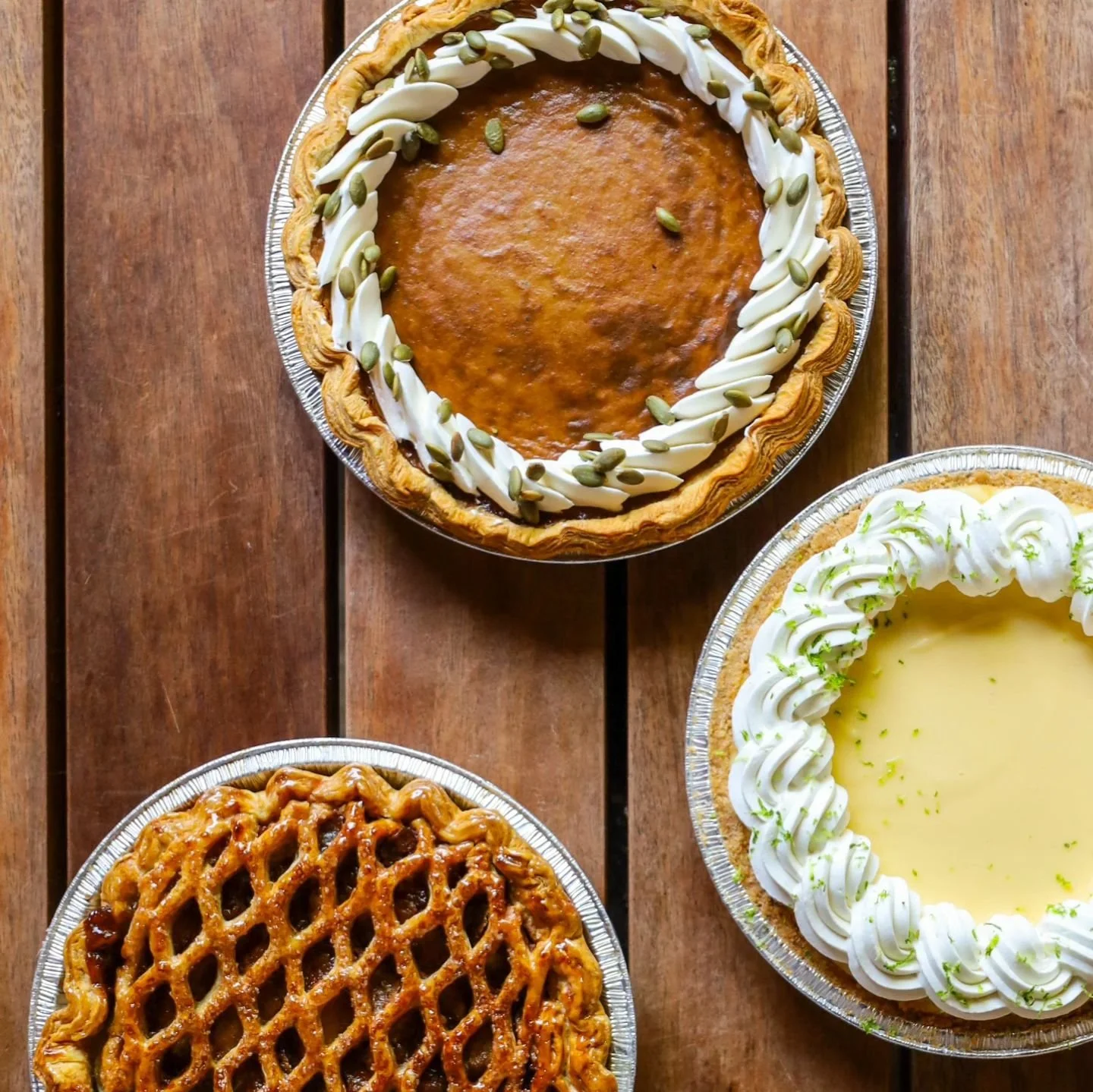 Get your Thanksgiving Pie orders in!! 
This year we have Apple, Pumpkin, and Key Lime!
Link in bio!!