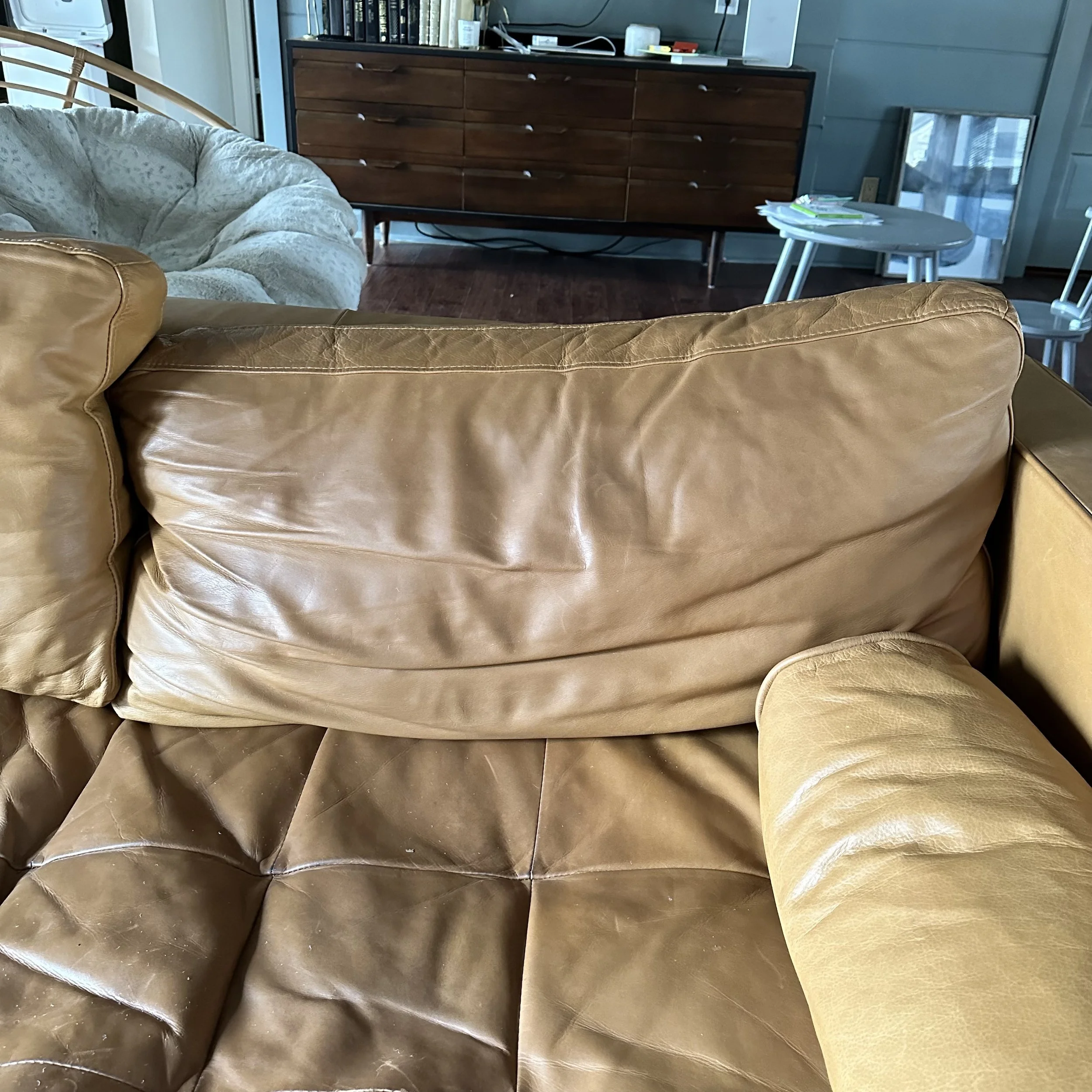 How To Make An Old Leather Couch Look New Again — Maggie McGaugh