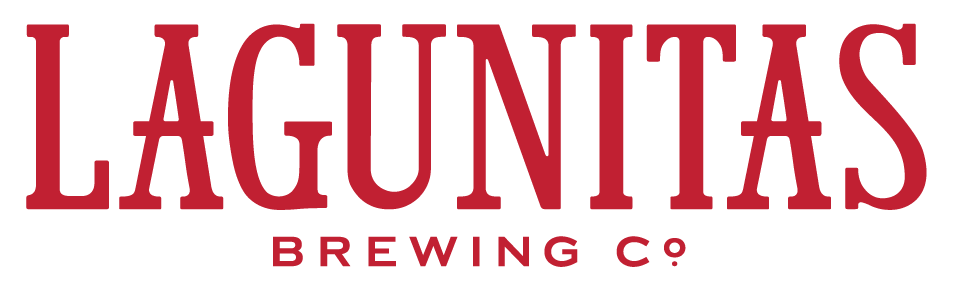 Lagunitas Brewing Company logo in red text on a white background.