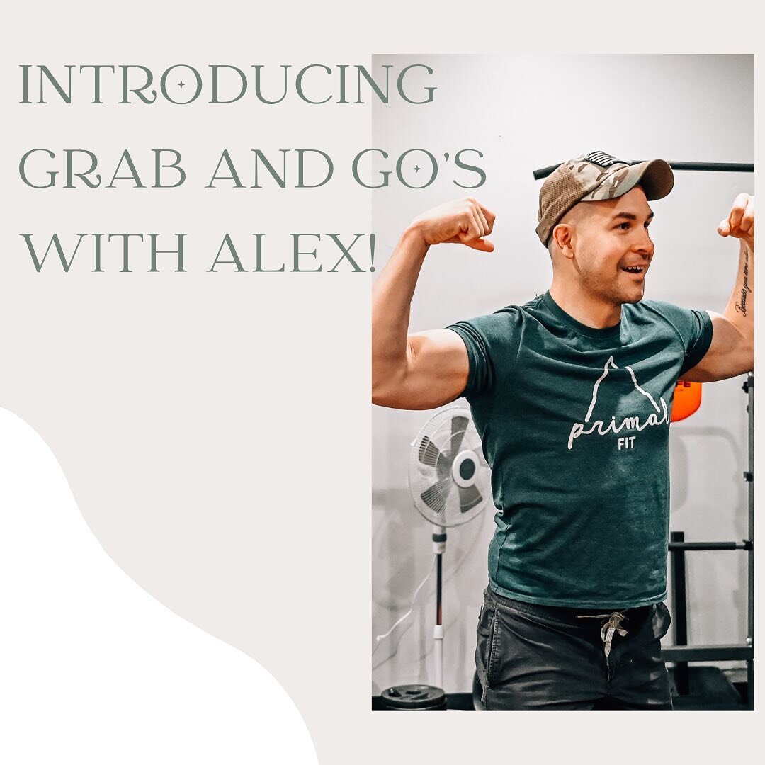 Introducing Grab and Go&rsquo;s with Alex! 
.
Did you know that when Alex isn&rsquo;t flying he is working on his fitness? He knows a lot about strength and conditioning and has offered to help me out at Primal Fit! 
.
Alex&rsquo;s scheduling has cha