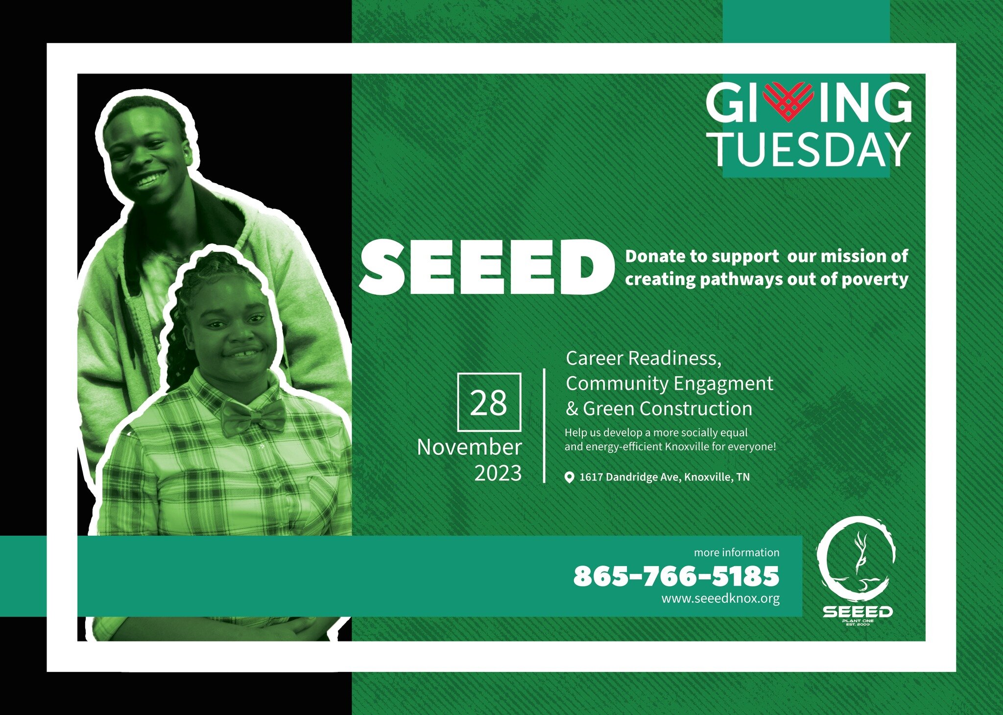 Today is THE BIG GIVE!

Join us in this incredible day of generosity, where every donation has the power to transform lives. Give big, give boldly, and make an impact that resonates far and wide. At SEEED, your support fuels our initiatives that shap