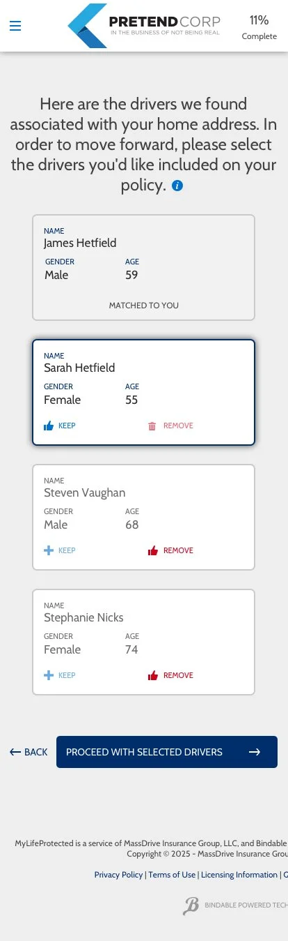 Driver pre-fill from 3rd party data