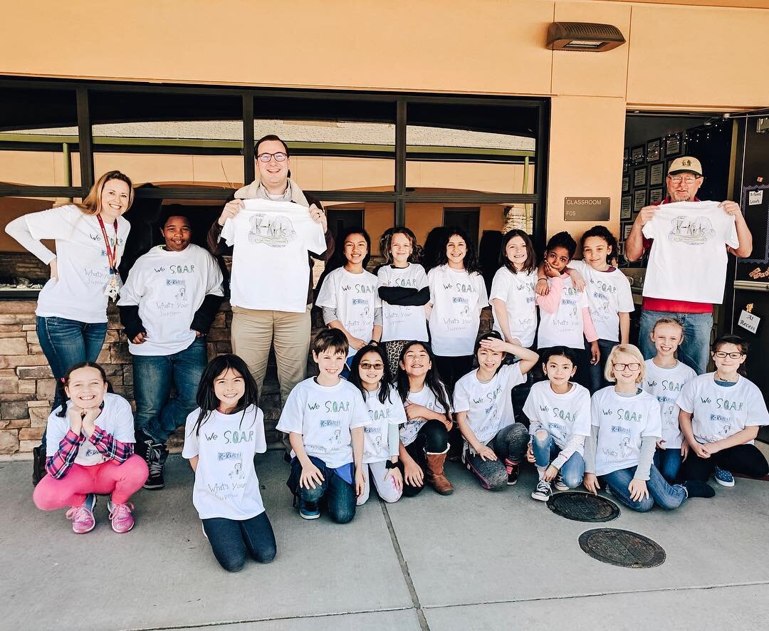 Yesterday club President Jack O. S. Zwald, Larry Ladd, and Kathleen Ross visited Robert McGarvey Elementary School to present our K-Kids service club with t-shirts in celebration of their hard work raising funds for UNICEF, food for the hungry in our
