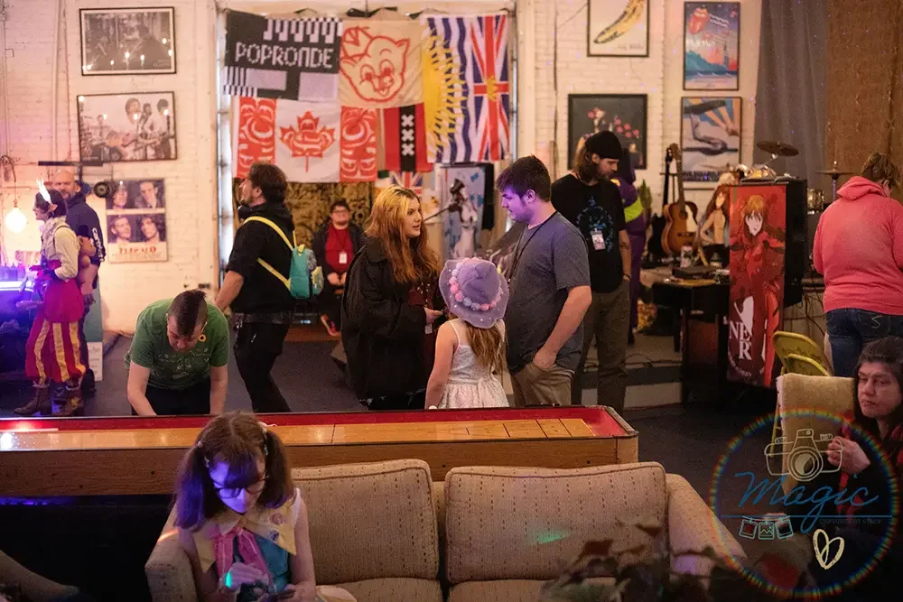 group of people gather for an event