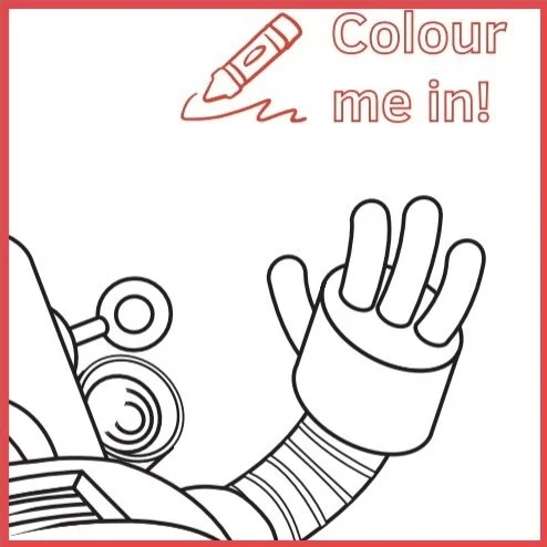 Phil Bot Colouring Page