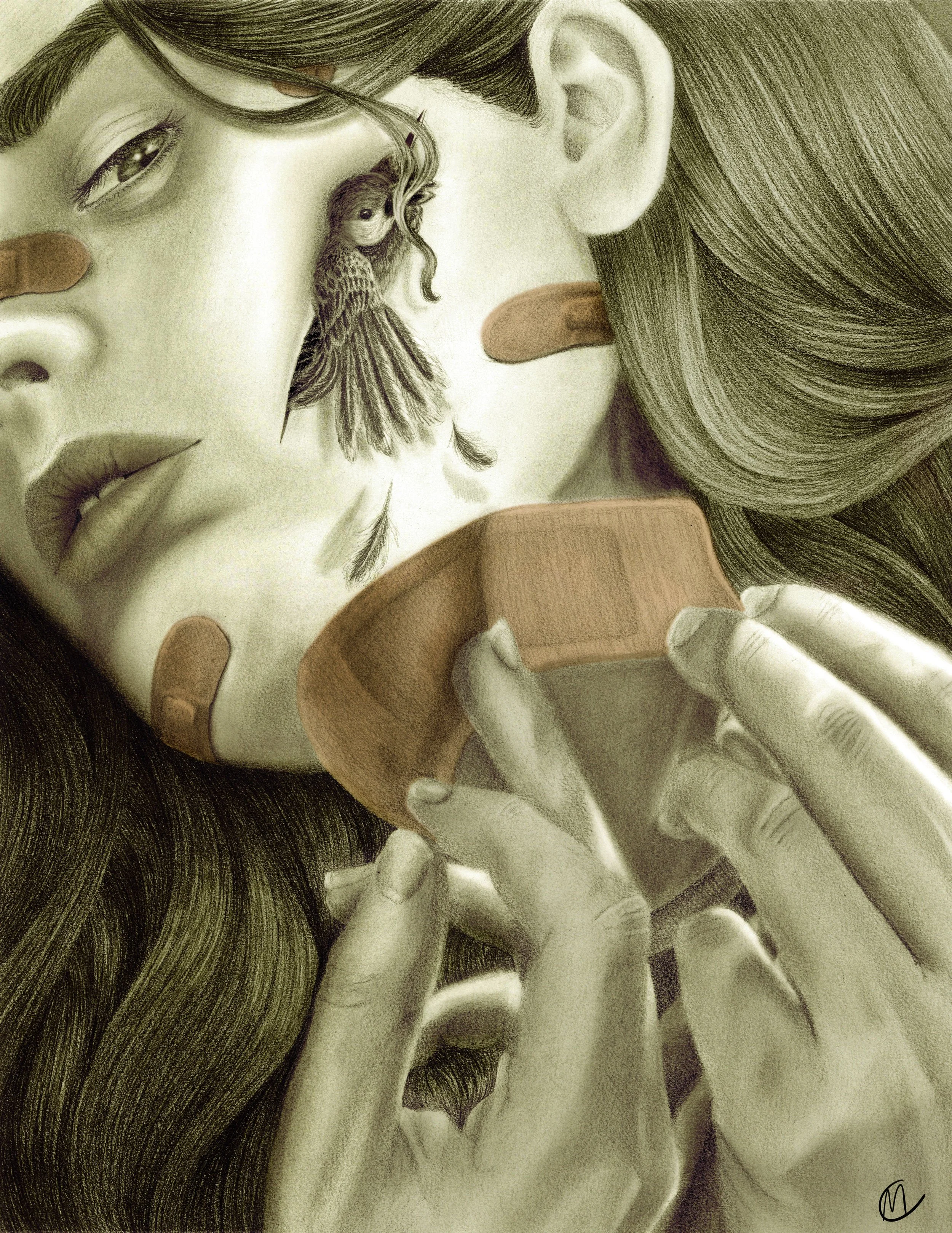 Escape
A Depiction of Burnout
Graphite and digital