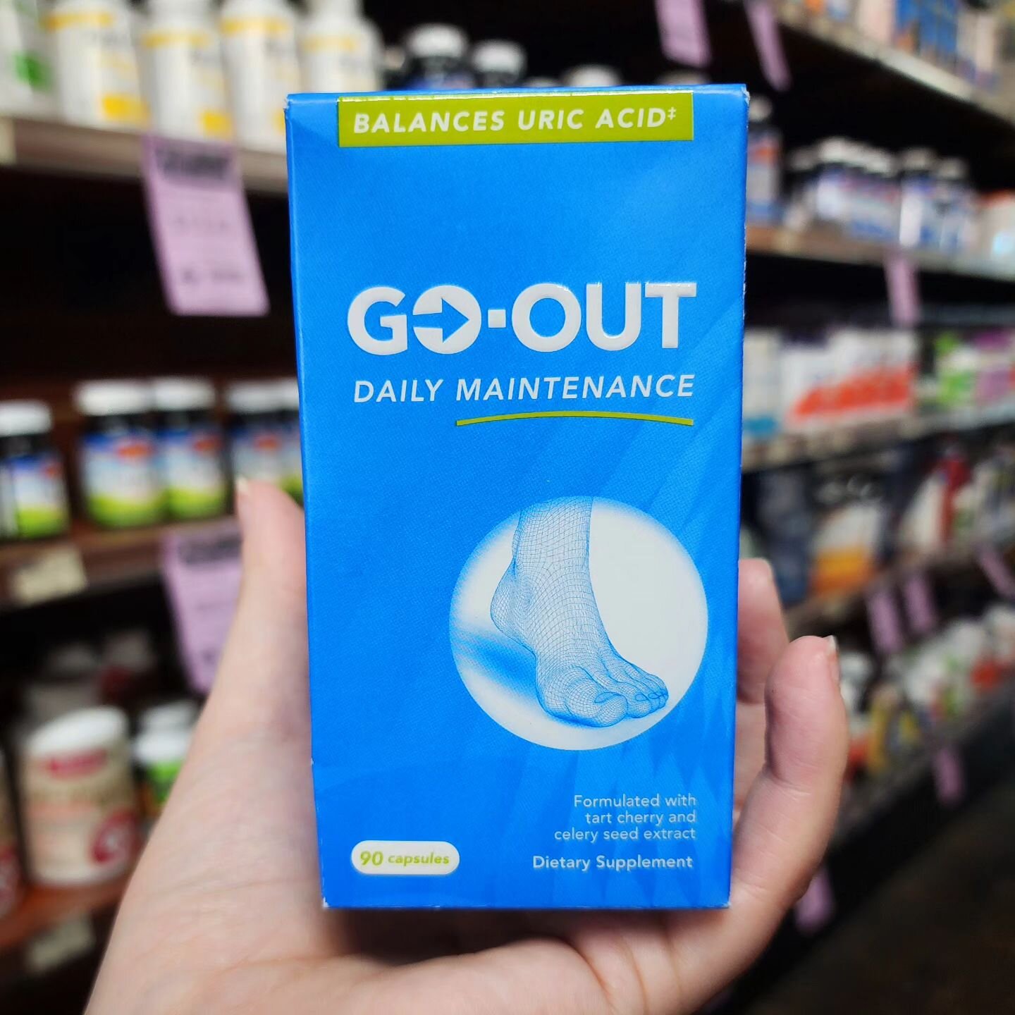 GO-OUT Daily Maintenance provides a natural option for routine gout support. 
✅️ Promotes pain-free circulation &yen;
✅️ Balances uric acid levels&yen;
✅️ no NSAID side effects&yen;