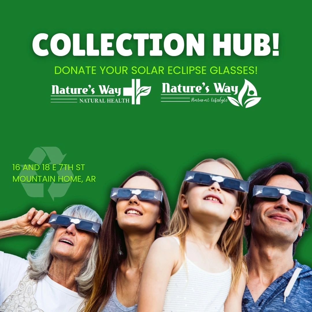 We are a collection hub for your used (undamaged) eclipse glasses! Your donated glasses will be sent to organizations that provide safe glasses to undeserved communities around the world for future eclipses!
Reduce ♻️ Reuse ♻️ Recycle ♻️