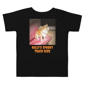 Rally's Spooky Train Ride toddler tee in black