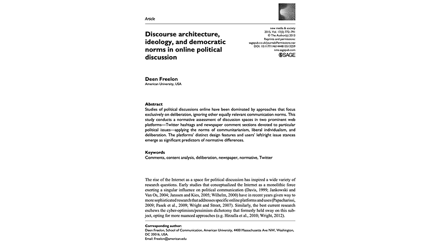 Discourse Architecture, Ideology, and Democratic Norms in Online Political Discussion