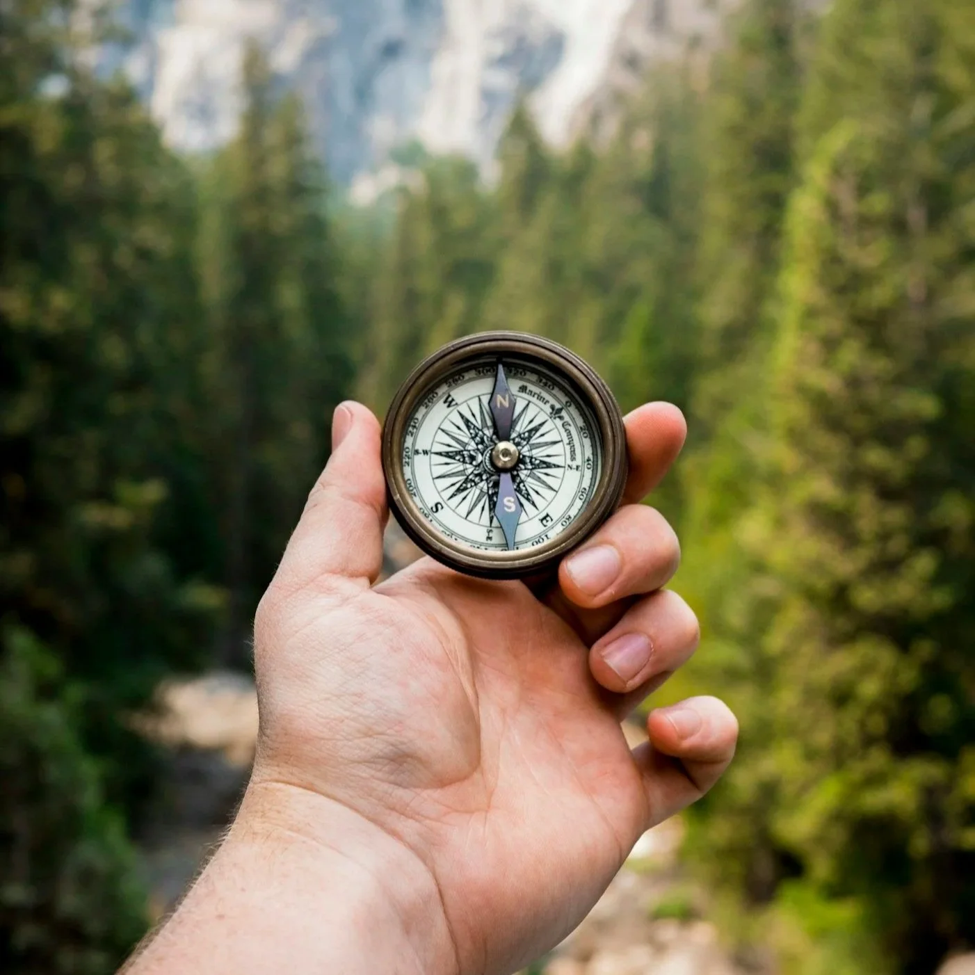 Moral Compass symbology of Yamas and Niyamas as spiritual commandments for ethical spiritual practices