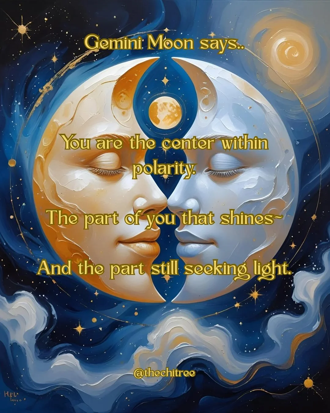 You can hold both.
 ☀️ The part of you that shines
 🌑 And the part that still seeks the light

Sovereignty isn&rsquo;t about choosing one over the other.
It&rsquo;s the art of being whole ~
resting in the center of your own truth,
even as life moves