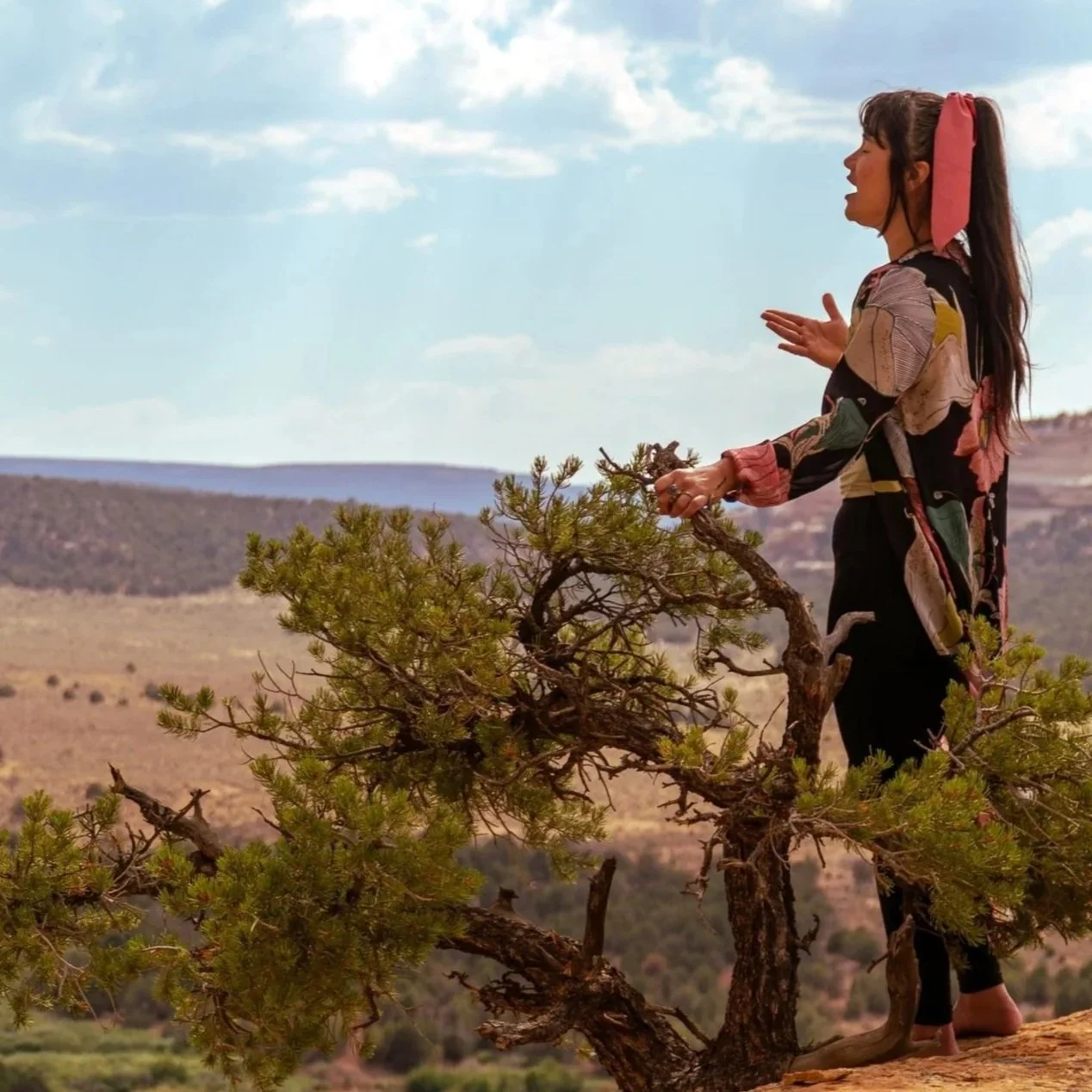 Chi Yun Singing Sonic Transmissions into the Mountain Canyons of Colorado