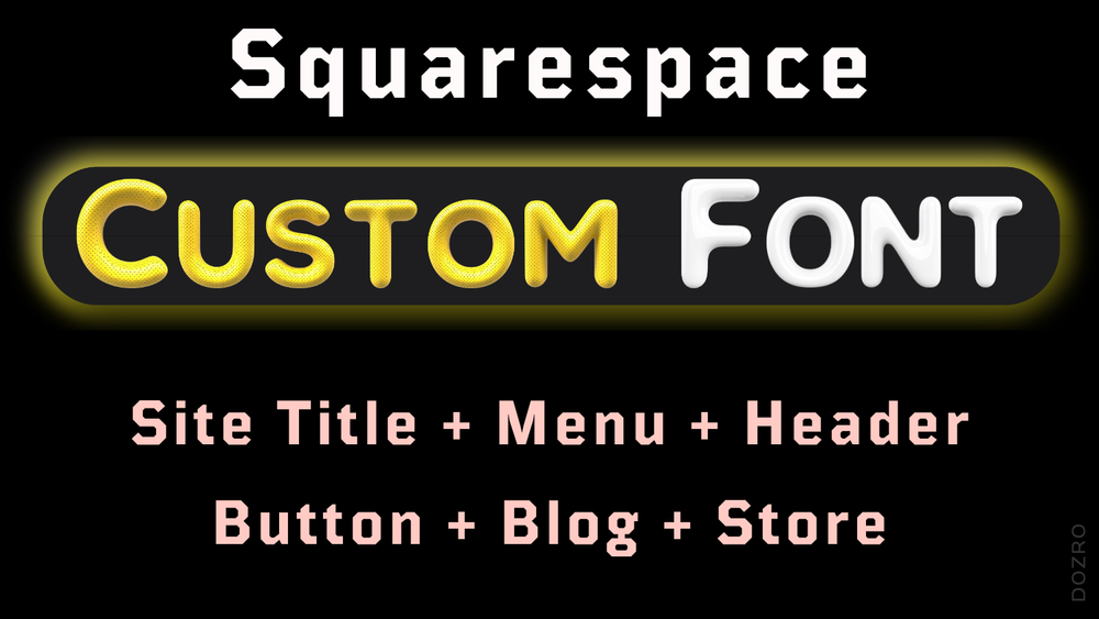 Squarespace Method to Apply Custom Font to Site Title, Menu, Header ...