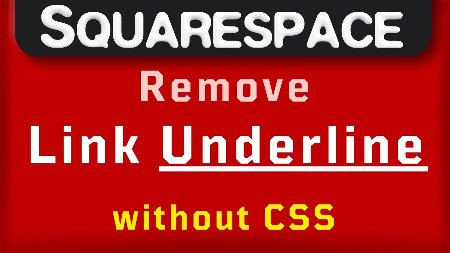Squarespace Remove text link underline without CSS — DOZRO