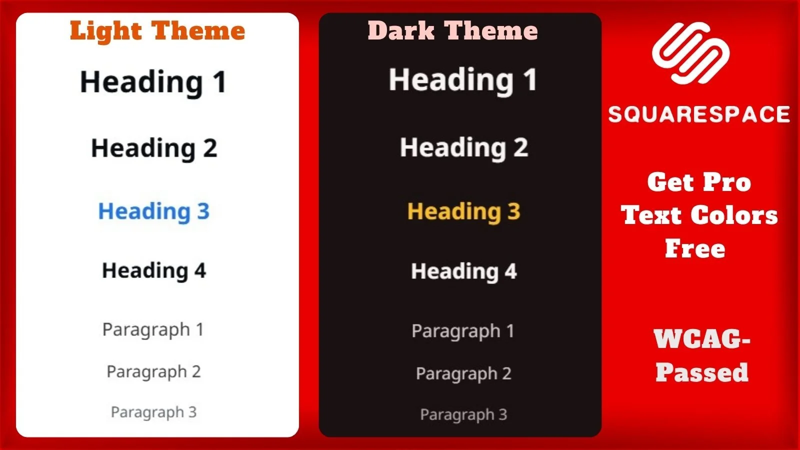 Squarespace Text Colors – Get Premium WCAG Heading & Paragraph Hex Codes Free