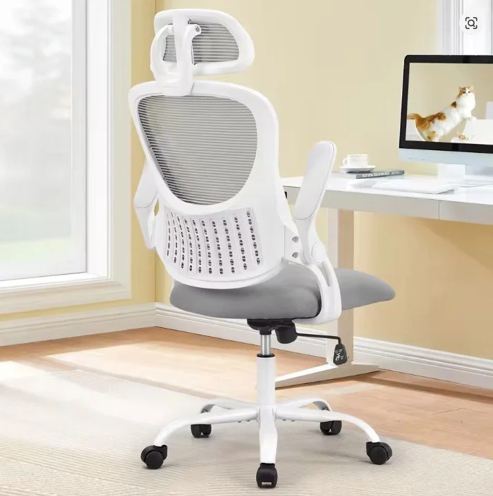 Ergonomic Office Computer Desk Chair Flip-up Arms Adjustable Headrest