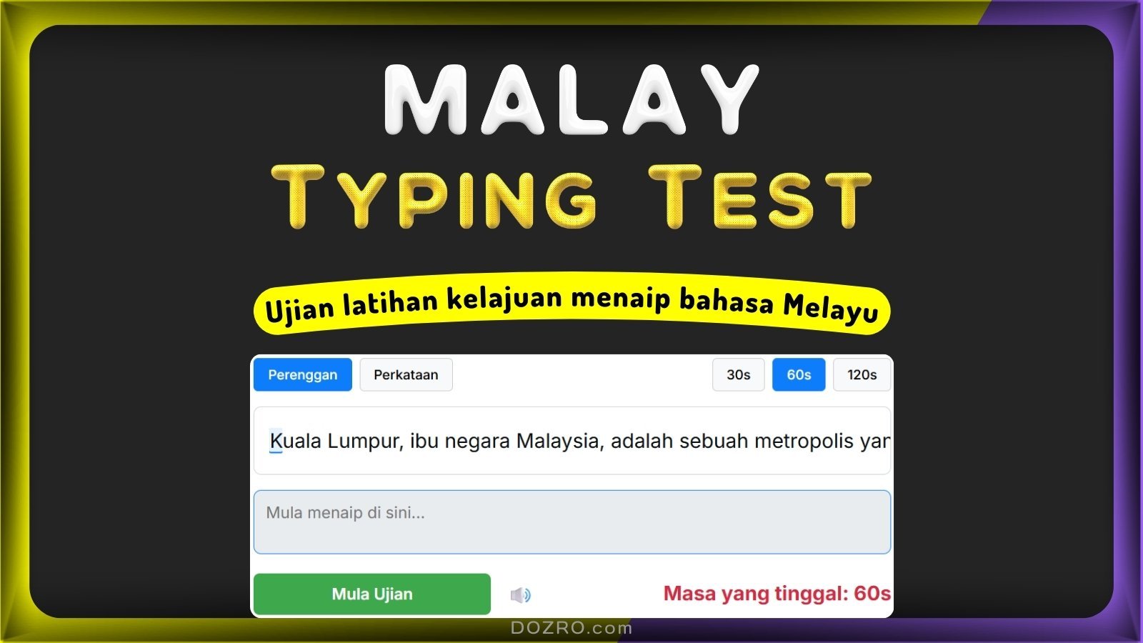 Malay Typing Test Ujian Kelajuan Menaip Bahasa Melayu 30s 60s malay-typing-test-ujian-kelajuan-menaip-bahasa-melayu-30s-60s